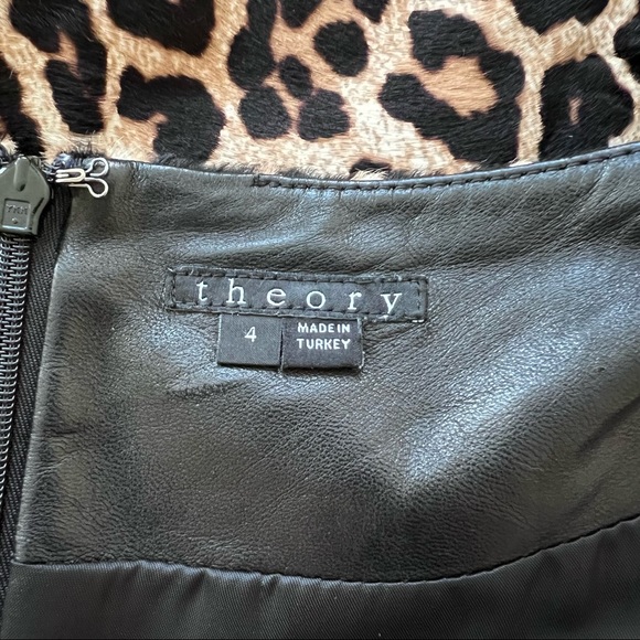 🐆 Theory Genuine Calf Hair Leopard Print Pencil Skirt❤️‍🔥 - Picture 4 of 7